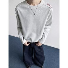 批发青少年重磅卫衣<b class='q'>男</b>秋季美式潮牌2026新款长袖上衣百搭刺绣<b class='q'>体恤</b>外套