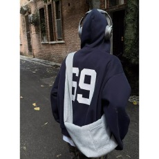 批发重磅刺绣开衫帽衫春<b class='q'>秋</b>季国潮牌美式复古运动连帽卫衣外套