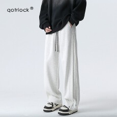 批发卫<b class='q'>裤</b>男春季薄款直筒<b class='q'>裤</b>垂感宽松休闲运动<b class='q'>裤</b>潮牌<b class='q'>百搭</b>长<b class='q'>裤</b>