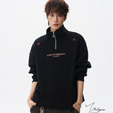 男士民族风刺绣卫衣男连帽美式休闲上衣2026新款秋季套头长袖外套