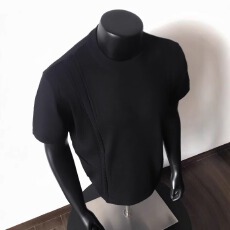 批发美式重磅水洗运动休闲短袖<b class='q'>T</b><b class='q'>恤</b>男健身纯色宽松夏季圆领磨边半袖