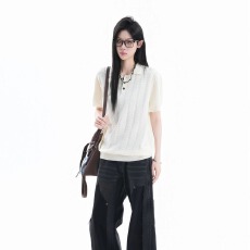 批发时尚提花短袖针织<b class='q'>polo</b><b class='q'>衫</b>大码上衣胖子潮流秋装打底半袖毛线衣