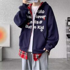 批发原版做工#【食毛华棉复合】薄款/加绒印花<b class='q'>男</b>女卫衣外套