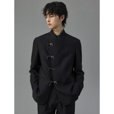批发立领盘扣<b class='q'>西装</b>店新中式<b class='q'>男</b>装中式<b class='q'>西装</b>外套中山装痞帅学生装唐装