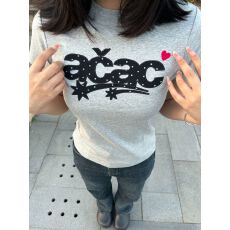 批发刺绣贴布+内里铺布40支棉230克<b class='q'>韩版</b>日常正肩修身显瘦上衣