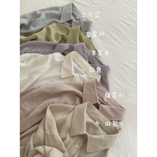 批发老钱风亚麻<b class='q'>衬衫</b>女春夏季休闲风<b class='q'>长袖</b>纯色薄款宽松防晒外套女