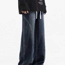 批发潮牌嘻哈牛仔裤<b class='q'>男</b>款vintage美式街头hiphop<b class='q'>裤子</b>高街vibe风直筒裤