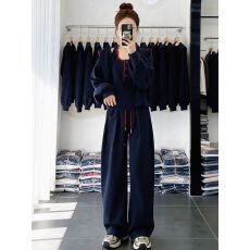 批发时尚洋气百搭套装女2026春秋季新款<b class='q'>显瘦</b>外套背心打底阔腿裤三件套