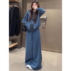 批发春秋季新款时尚<b class='q'>休闲</b>连帽卫衣长袖外套<b class='q'>运动服</b>套装阔腿裤两件套女