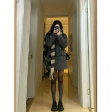 批发气质休闲时尚复古高级感毛呢西装大衣女秋冬季小<b class='q'>中长款</b>宽松外套