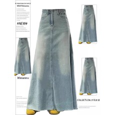 批发大码胖mm韩式高腰遮肉显瘦<b class='q'>牛仔裙</b>秋季薄款显瘦时尚半身裙A字裙女