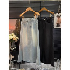 批发秋日外穿减龄时尚牛仔半身裙女复古毛边垂感显瘦修身显腿长<b class='q'>牛仔裙</b>