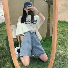 批发今年流行爆款<b class='q'>牛仔</b><b class='q'>短裤</b><b class='q'>女</b>夏天薄款小个子2026新款夏季显瘦五分裤子