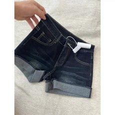 批发韩系辣妹复古水洗低腰紧身<b class='q'>牛仔</b><b class='q'>短裤</b>女显高弹力百搭卷边包臀热裤子