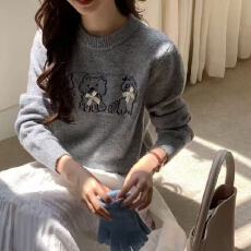 韩系针织时尚女2025秋冬新款设计感毛衣外套宽松上衣