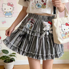 批发实拍古早日杂下裙宅萌系裙多巴胺半裙日系二次元穿搭甜美奶乖软妹