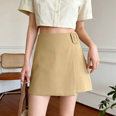 批发实拍短裙<b class='q'>女</b>高腰A字2026春夏新款显瘦包臀小个子休闲<b class='q'>西装</b>半身裙子