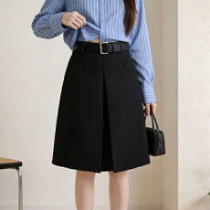 批发实拍西装过膝<b class='q'>半身裙</b>子高腰a字裙春夏季<b class='q'>新款</b>2026韩版伞裙通勤百搭