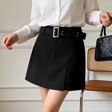 实拍不规则开叉防走光裙裤春夏高腰A字半身裙短裙百搭阔腿短裤女