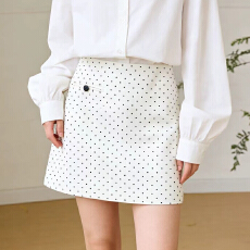 批发实拍波点A字半身裙女2026春夏新款减龄防走光高腰显瘦包臀短<b class='q'>裙子</b>