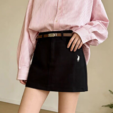 批发实拍韩国chic复古马刺绣<b class='q'>牛仔</b>短裙女夏美式洋气包臀辣妹A字半身裙