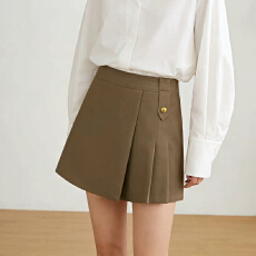 批发实拍韩版chic简约设计感<b class='q'>百搭</b>休闲短裤女2026新款高腰显瘦阔腿裤女