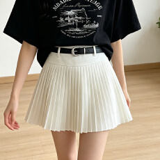 批发实拍西装<b class='q'>百褶</b>短裙<b class='q'>半身裙</b>女2026秋夏高腰防走光黑色百搭a字大摆裙