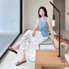 批发洋气时尚叠穿V领无袖<b class='q'>牛仔</b><b class='q'>马甲</b>女夏季气质减龄修身坎肩<b class='q'>背心</b>上衣潮