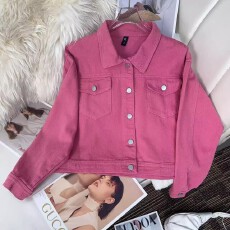 批发牛仔外套女2025新款爆款春款港风复古休闲宽松高级感短款夹克上衣