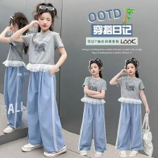 批发阔腿<b class='q'>宝宝</b><b class='q'>夏</b>季品质童装女童2025新款洋气儿童女孩衣服