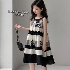 批发女童连衣裙2025新款童装夏季儿童裙子女孩洋气<b class='q'>背心</b>裙公主裙