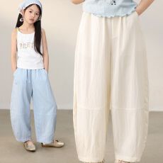 批发女童夏季薄款<b class='q'>裤子</b>2025新款儿童香蕉裤透气女孩休闲裤<b class='q'>宝宝</b>防蚊裤潮