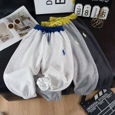 批发高定拼接款2025新款儿童刺绣休闲裤中大童男女春秋潮流洋气<b class='q'>运动裤</b>