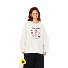 批发实拍大码女装200斤长袖t恤<b class='q'>卫衣</b>2026春秋新款中长宽松刺绣圆领上衣