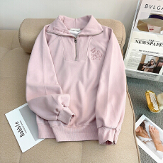 批发实拍华棉复合320克2026春秋薄款刺绣花拉链长袖上衣大码女装200斤