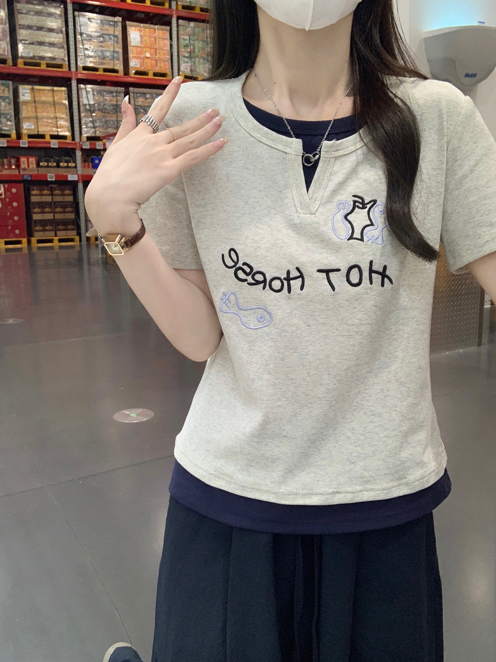 BY27423# 短袖t恤女装...