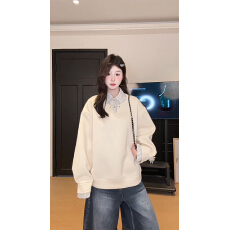 批发官图薄款潮牌男女<b class='q'>情侣</b><b class='q'>卫衣</b>春秋新款拼接假两件条纹<b class='q'>衬衫</b>领上衣