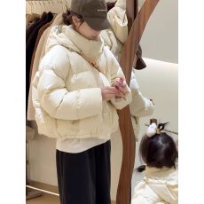 批发连帽短款棉服女装2025年冬季新款小个子时尚百搭面包服保暖厚外套
