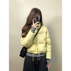 批发2025年超火黄色短款棉服女冬小个子韩系独特超好看外套棉袄面包服