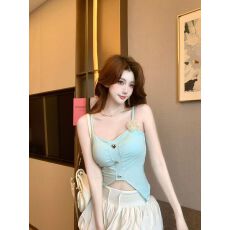 批发带胸垫 小香风挂脖<b class='q'>吊带</b><b class='q'>背心</b>女纯欲抹胸鱼骨上衣蕾丝<b class='q'>打底</b>衫