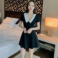 批发<b class='q'>夜店</b>服装女气质低胸显瘦连衣裙足疗桑拿技师工作服夜场上班衣服