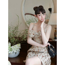 批发<b class='q'>正品</b>越南小众2026新款气质亮片配大蝴蝶结晚礼服性感端庄