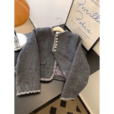 批发原版加厚夹棉+双层内里 质<b class='q'>短</b>款小香风<b class='q'>外套女</b>士小个子高级感轻熟风