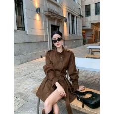 批发2025秋冬新款驼色收腰<b class='q'>显瘦</b>风衣<b class='q'>外套</b>女装高级感小个子短款上衣大衣