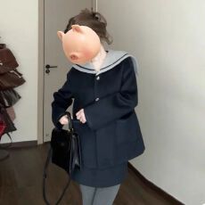 批发学院风jk<b class='q'>制服</b>套装温柔气质巨好看<b class='q'>海军</b>领上衣a字短裙两件套2025秋
