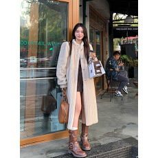 批发皮草外套女冬季新款复古风皮毛一体仿皮草大衣长款<b class='q'>立领</b>年轻高级感