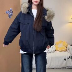 批发韩系高级感可拆卸毛领加绒加厚<b class='q'>棉衣</b>外套<b class='q'>男</b>女秋冬简约保暖派克棉服