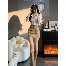 批发<b class='q'>气质</b>一整套ootd穿搭韩系时尚超好看<b class='q'>衬衫</b>包臀半身裙两件套装26春季