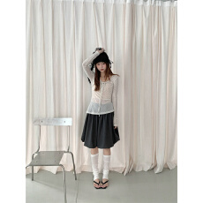 批发原版面料韩系蝴蝶结大方领系带<b class='q'>长袖</b>t恤女 网纱纯欲微透打