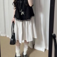批发甜美时尚黑白上衣宽松+短裙两件套夏季<b class='q'>日系</b>软妹t恤套装<b class='q'>连衣裙</b>